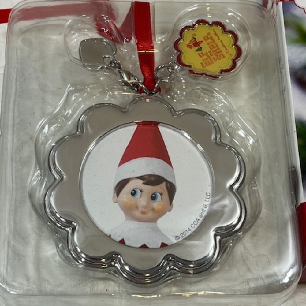 NEW Elf on the Shelf Keepsake Christmas Photo Holder Ornament Keepsake Frame 3"